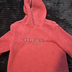 fluffy guess cropped sweater